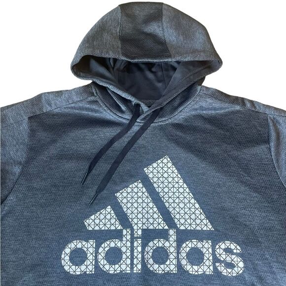 Adidas Team Fleece Logo Hoodie Mens Size Large - Picture 9 of 15